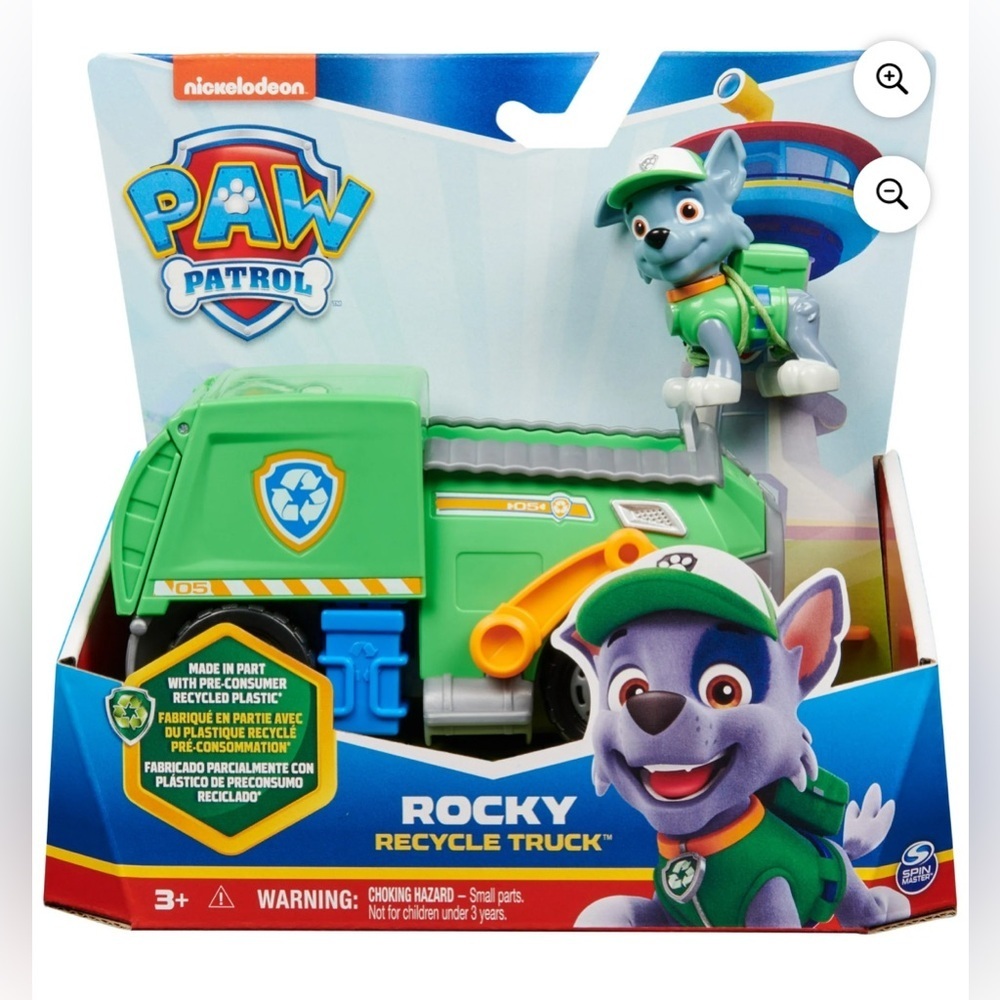 NEW PAW Patrol, Rocky’s Recycle Truck with Figure